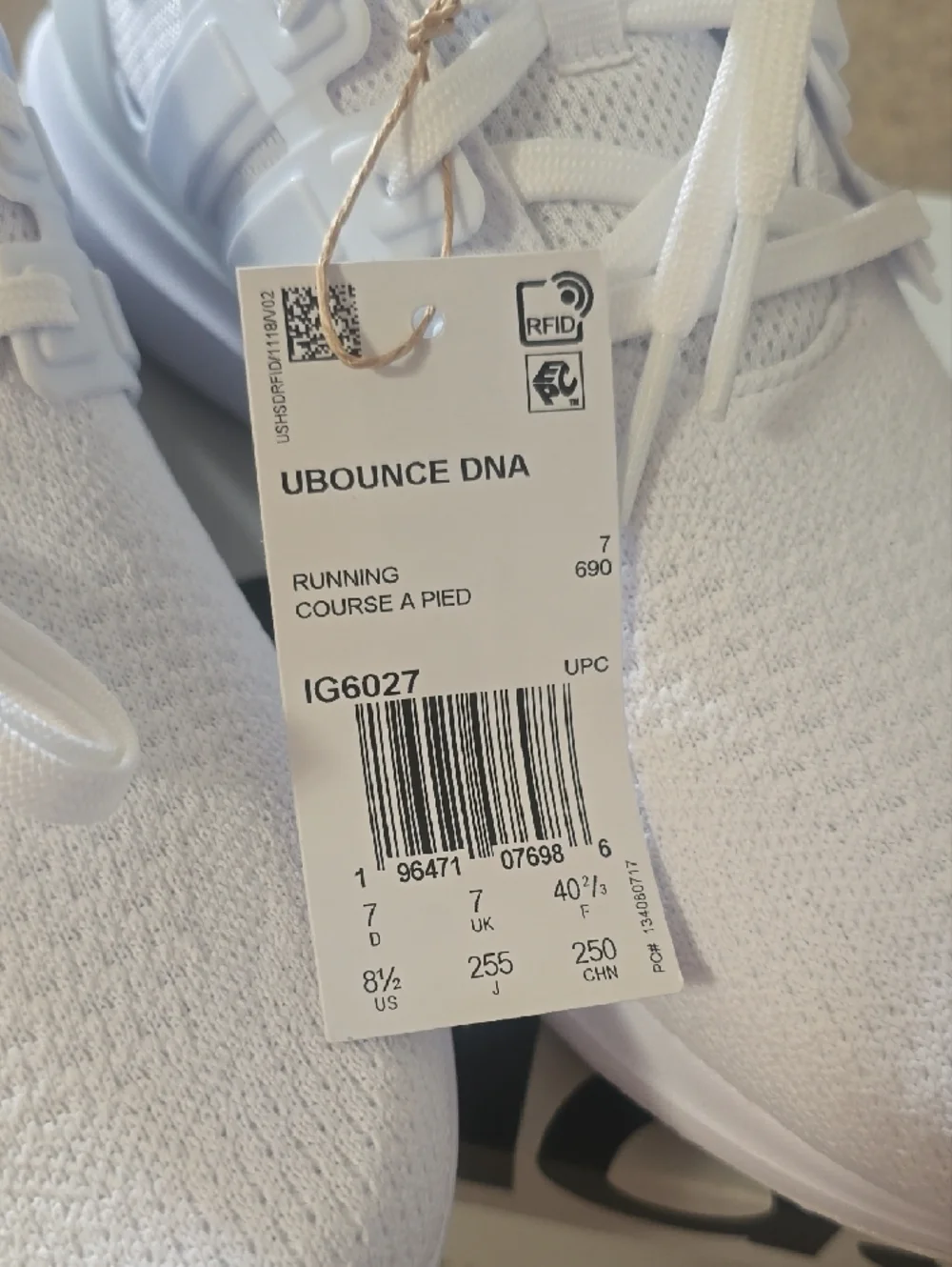 adidas Women's Ubounce DNA White Running Shoes - Picture 2 of 5